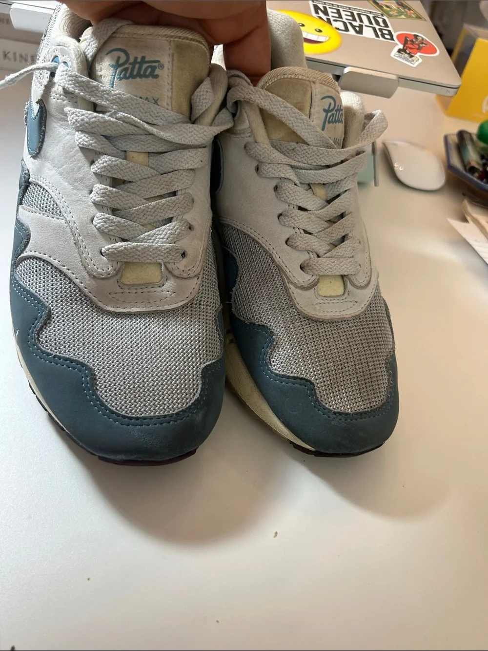 NikeAir Max 1 X Patta in Light Gray and Slate Blue men size 6.5
